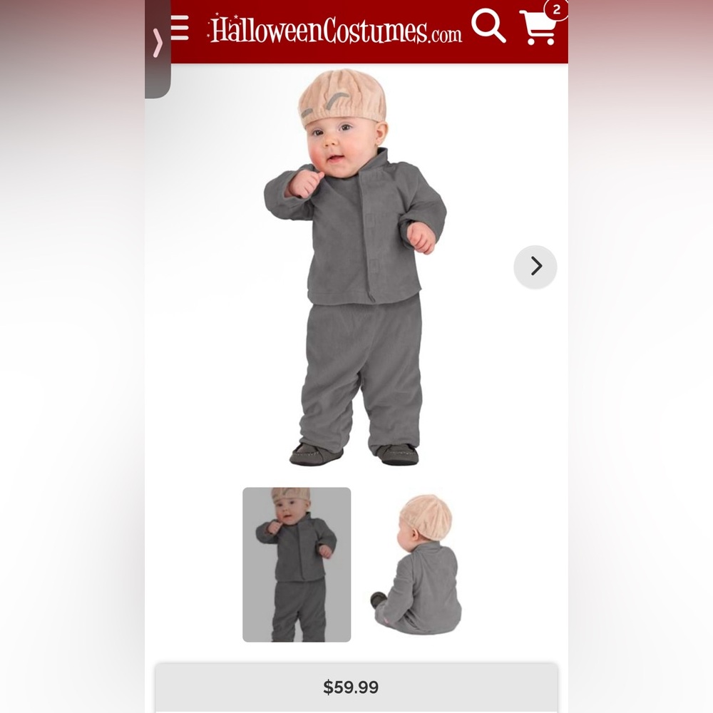 Infant Dr. Evil/Mini Me Costume